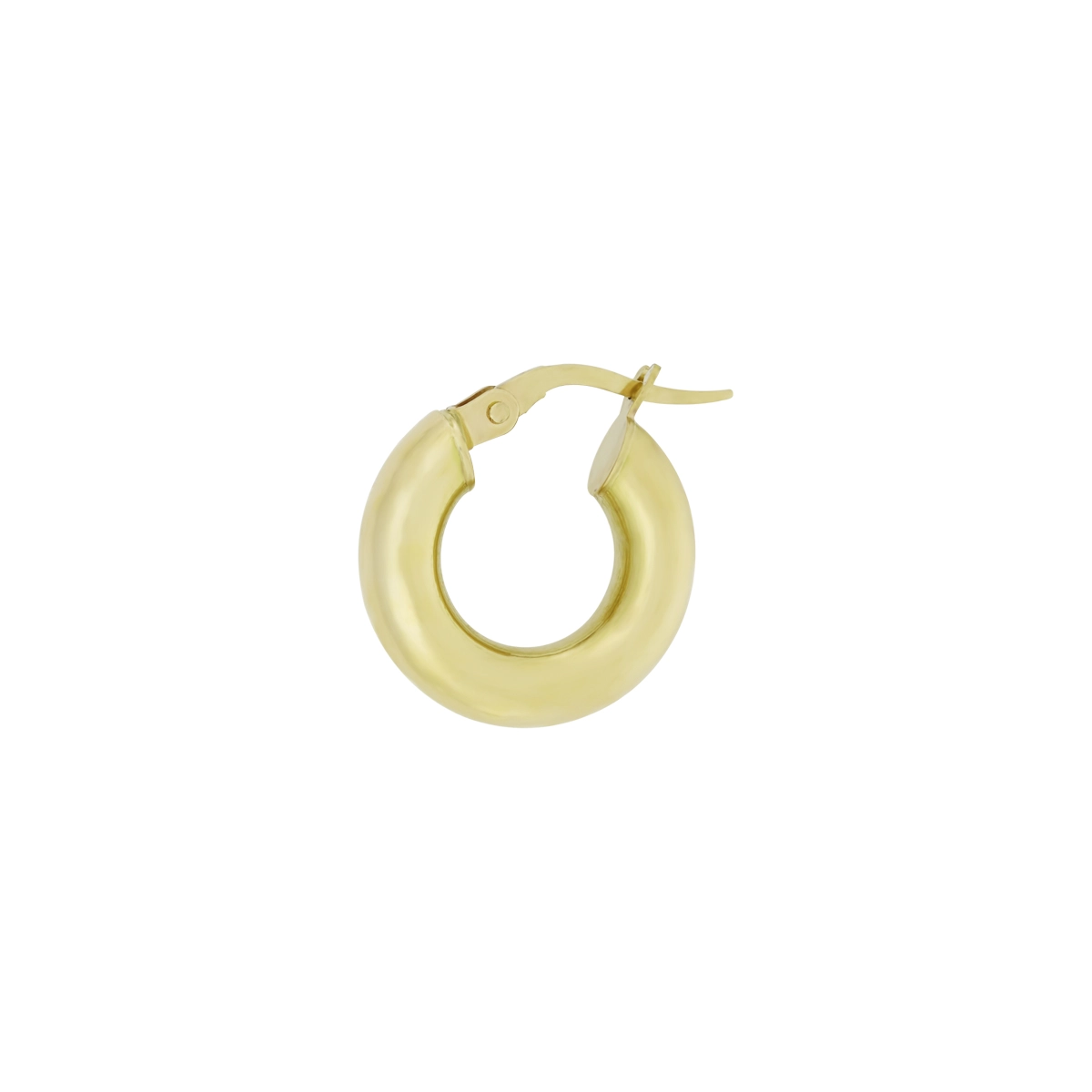 Candongas en oro amarillo de 18 Kilates, Tubo, 3.50 mm. de ancho