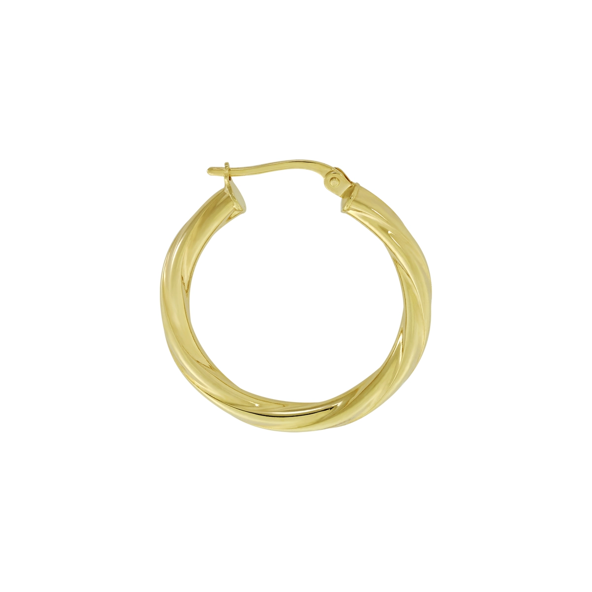Candongas en oro amarillo de 18 Kilates, Melcocha, 3 mm. de ancho