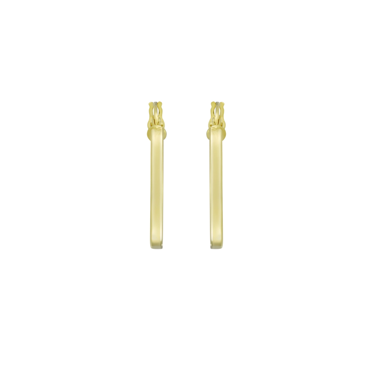 Candongas en oro amarillo de 18 Kilates, Plana, 1.5 mm. de ancho