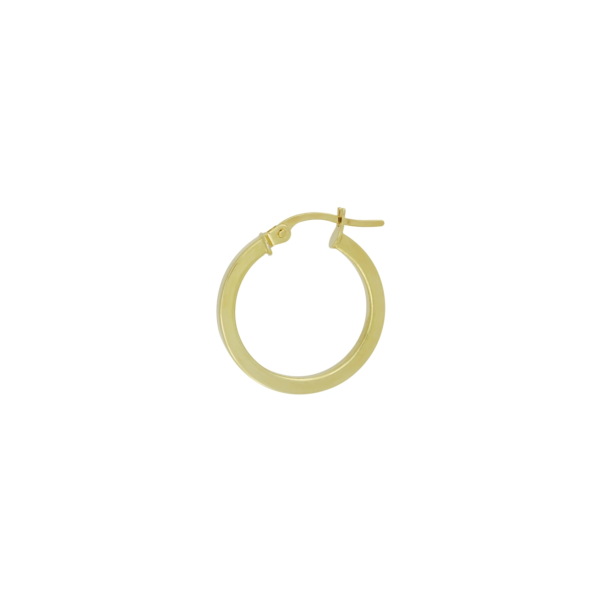 Candongas en oro amarillo de 18 Kilates, Plana, 1.5 mm. de ancho