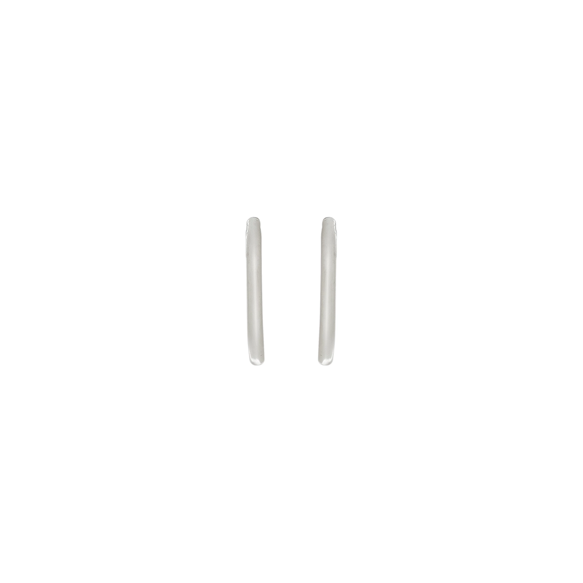 Candongas en oro blanco de 18 Kilates, Aguja, 1 mm. de ancho