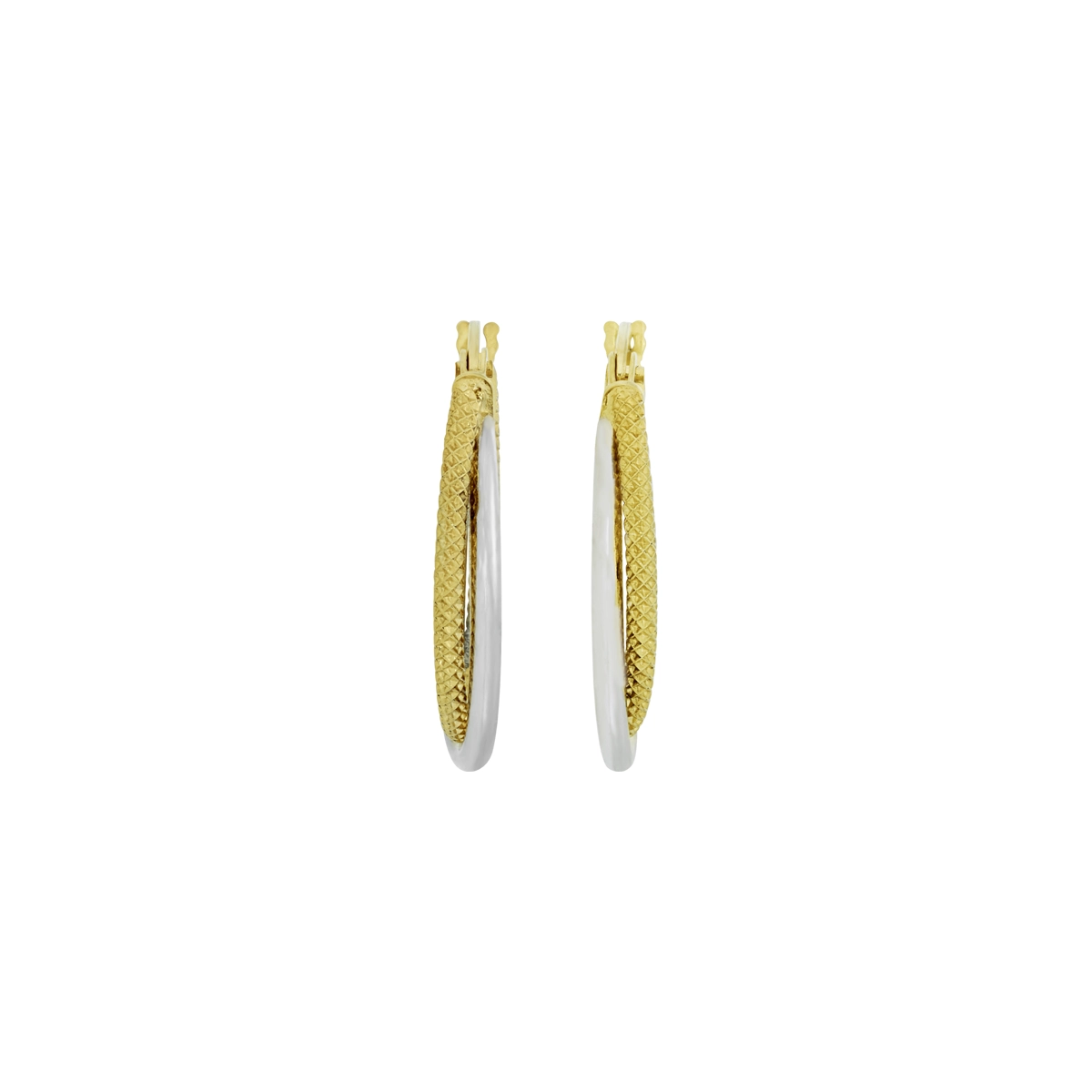 Candongas en oro amarillo de 18 Kilates con visos, Tubo, 1 mm. de ancho