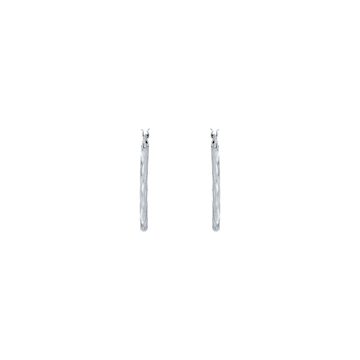Candongas en plata Ley 925 con visos, Entorchada, 2 mm. de ancho, de la coleccion Sueños