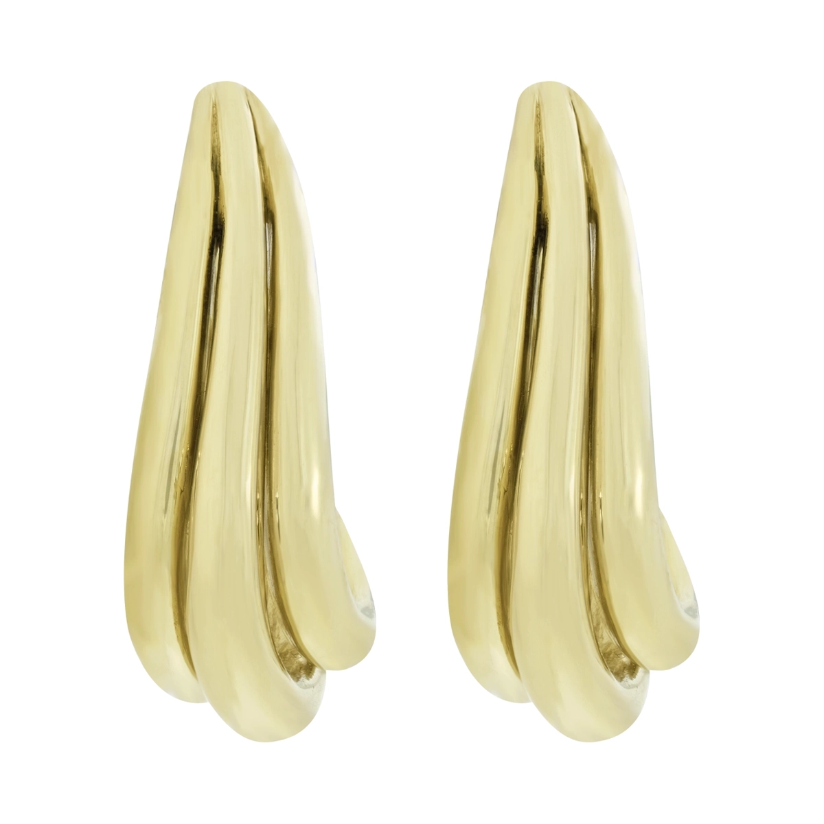 Candongas en plata Ley 925, Franjas, 5 mm. de ancho, de la coleccion Sueños