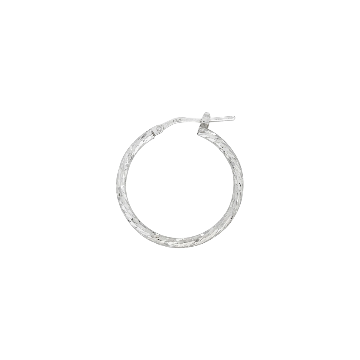 Candongas en plata Ley 925 con visos, Semientorchada, 2 mm. de ancho, de la coleccion Sueños