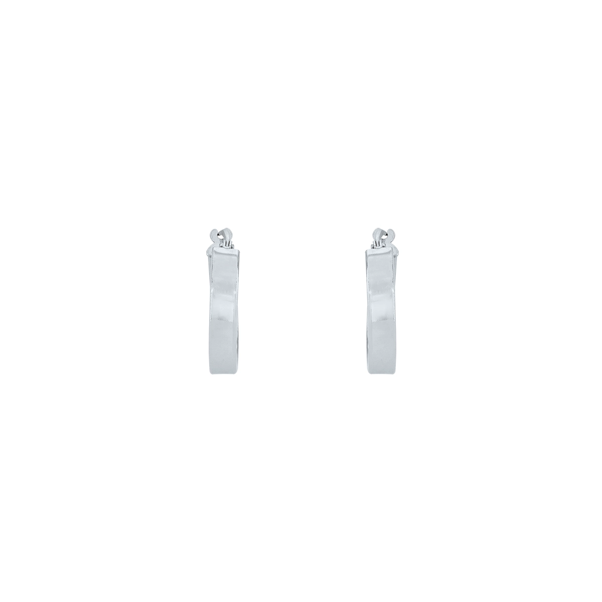 Candongas en plata Ley 925, Plana, 3.50 mm. de ancho, de la coleccion Sueños