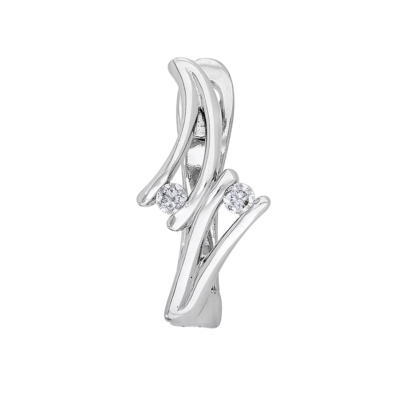 Candongas en plata Ley 925, con zircones, de la coleccion Sueños