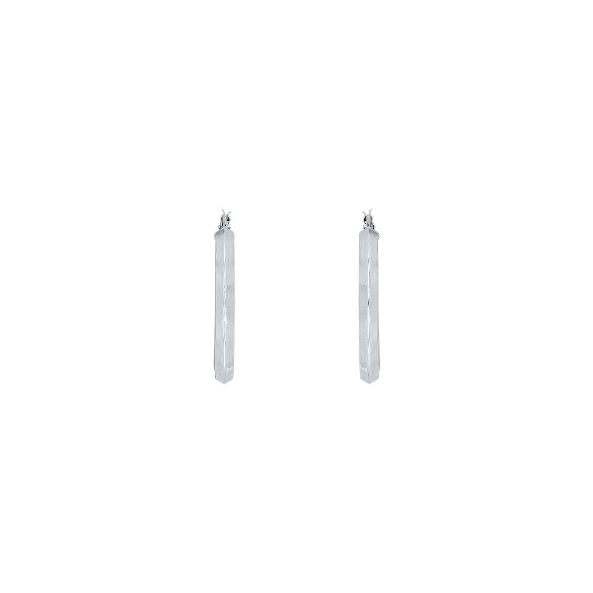Candongas en plata Ley 925, Angulo, 3 mm. de ancho, de la coleccion Sueños