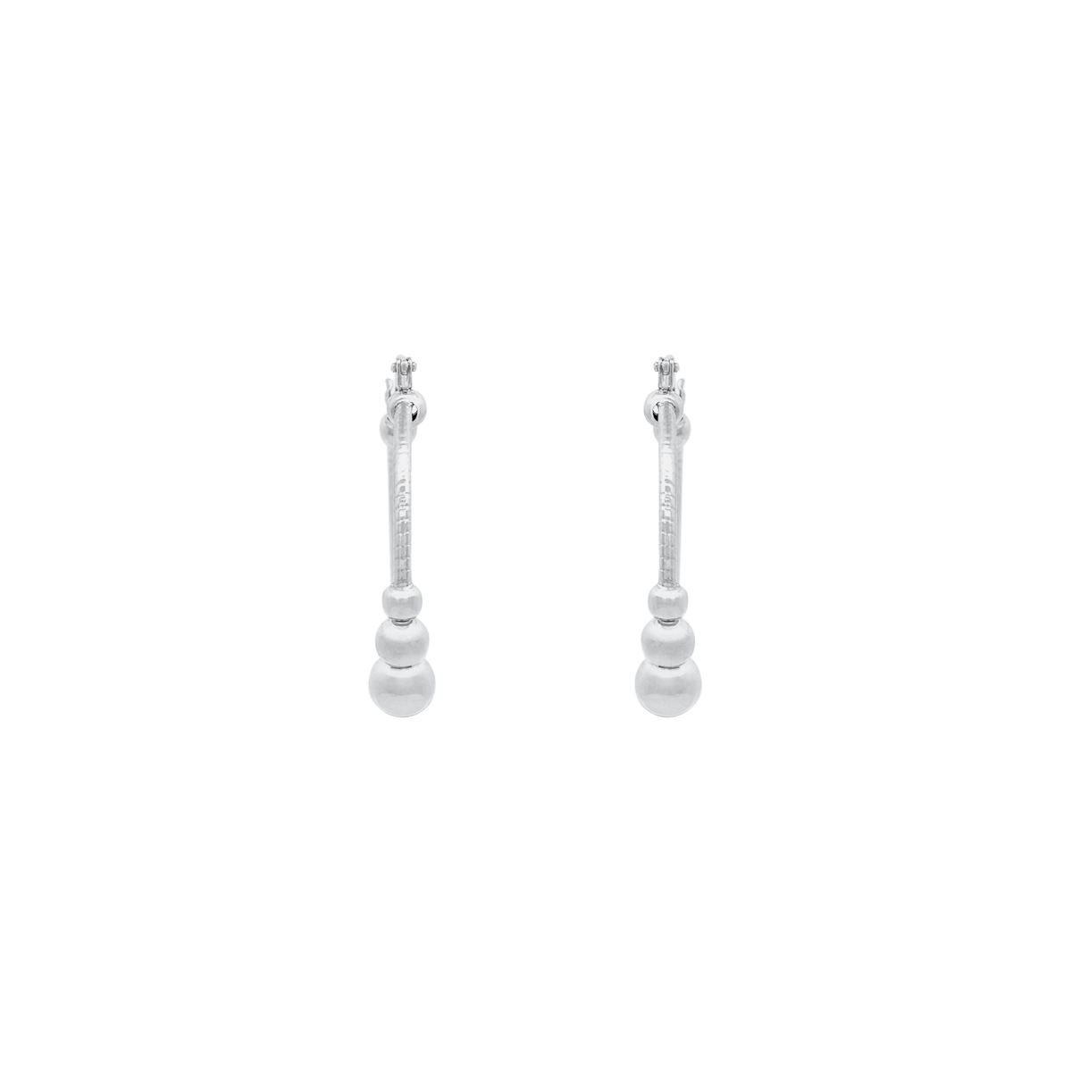 Candongas en plata Ley 925 con visos, Tubo, 1 mm. de ancho, de la coleccion Sueños
