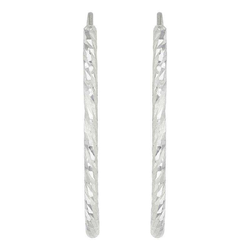 Candongas en plata Ley 925 con visos, Tubo, 1.50 mm. de ancho, de la coleccion Sueños
