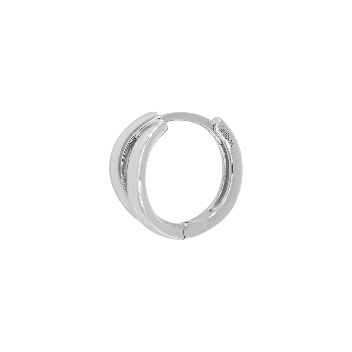 Candongas en plata Ley 925, Franjas, 2 mm. de ancho, de la coleccion Sueños