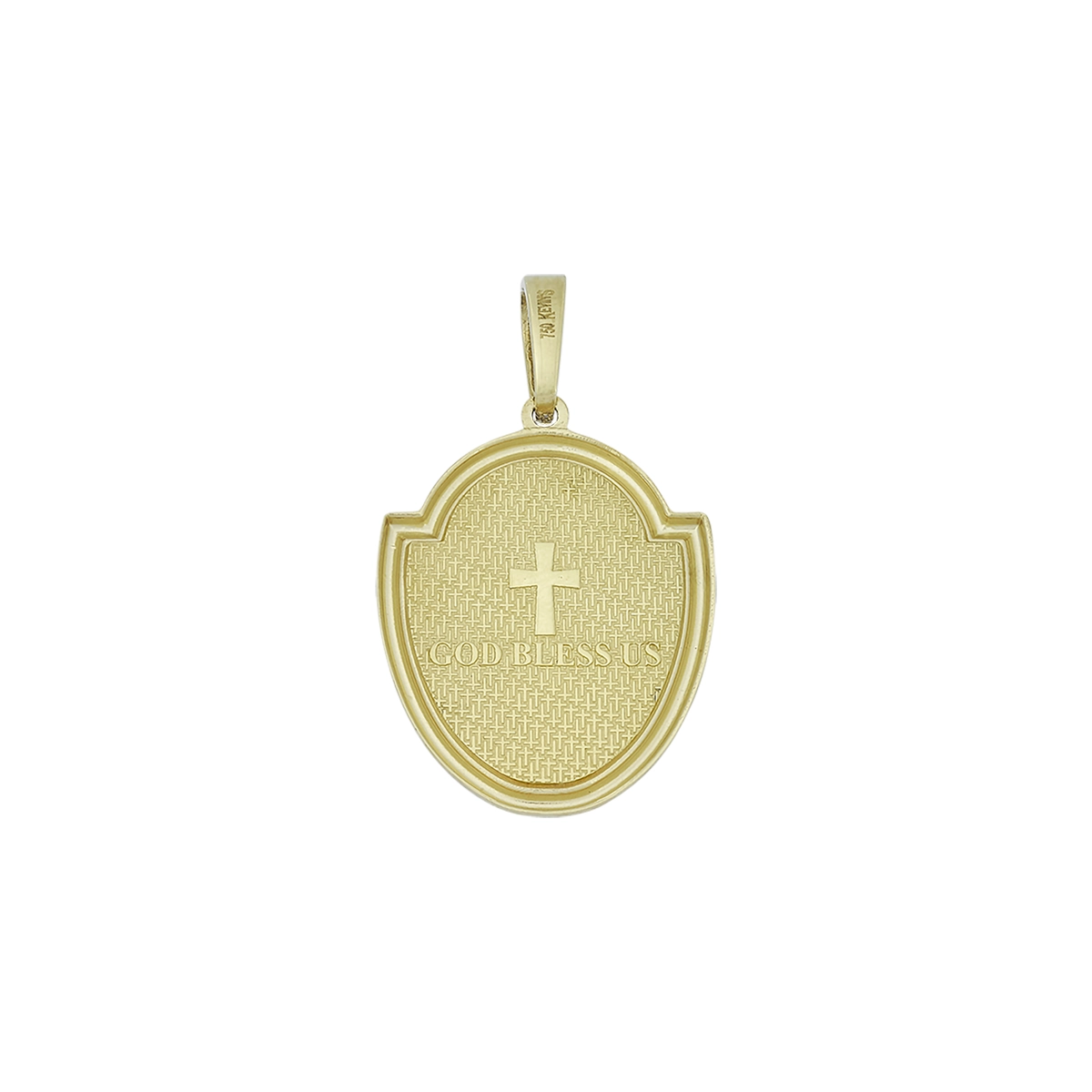 Dije en oro amarillo de 18 Kilates satinado, Escudo