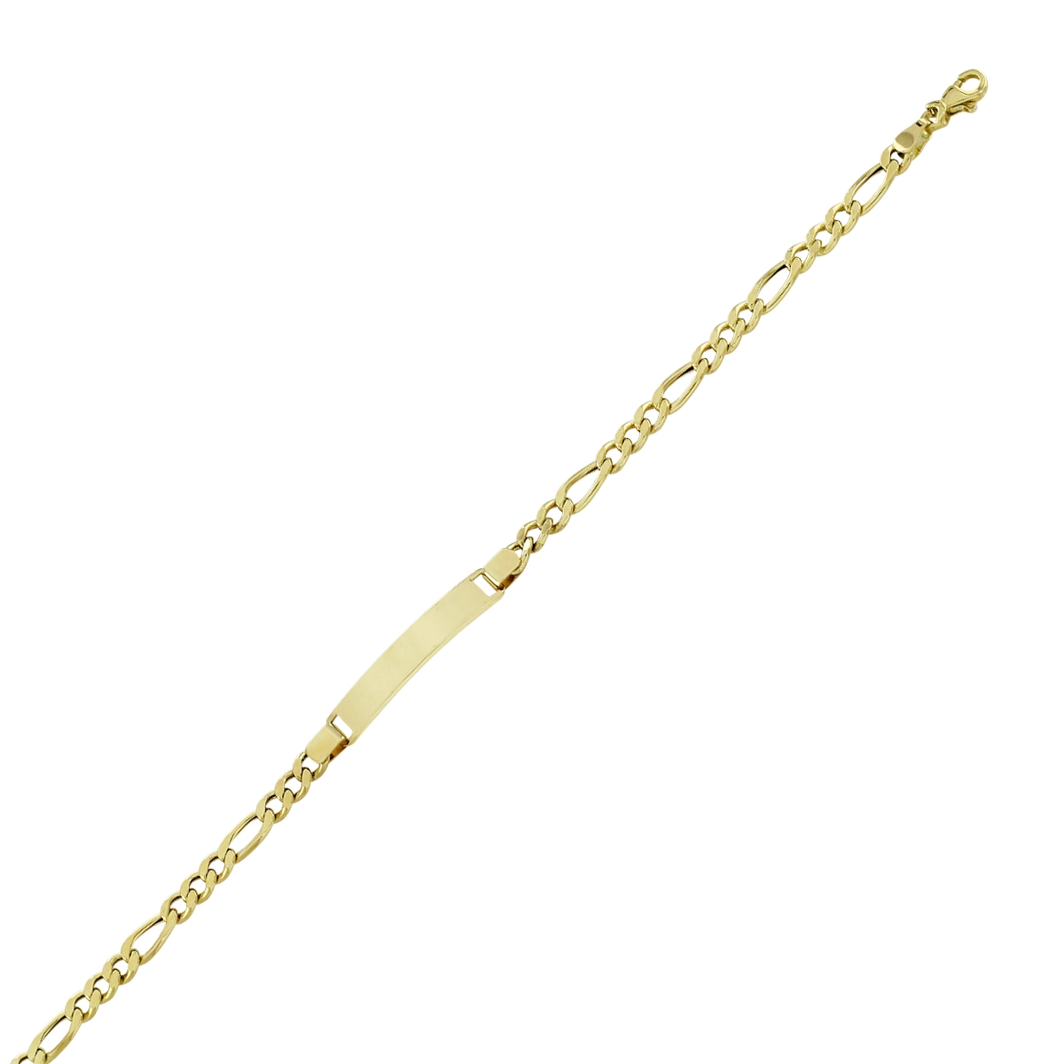 Pulsera esclava en oro amarillo de 18 Kilates, tejido figaro 1-3, 21 cm. de largo, 4 mm. de ancho