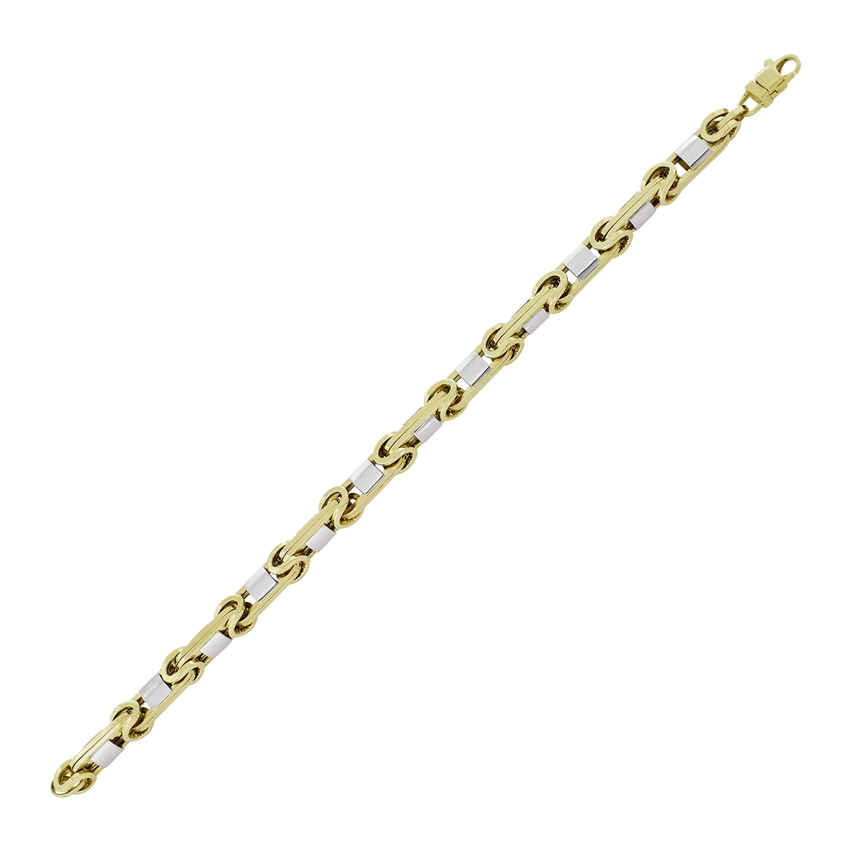 Pulsera en oro amarillo de 18 Kilates, 21 cm. de largo, 6 mm. de ancho