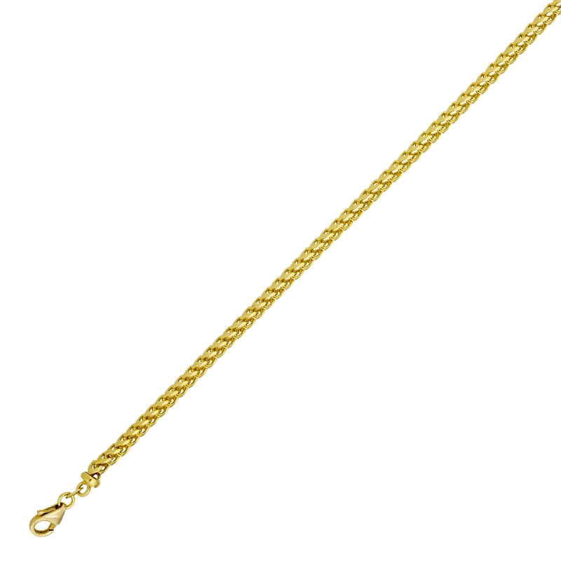Pulsera en oro amarillo de 18 Kilates, 20 cm. de largo, 3 mm. de ancho