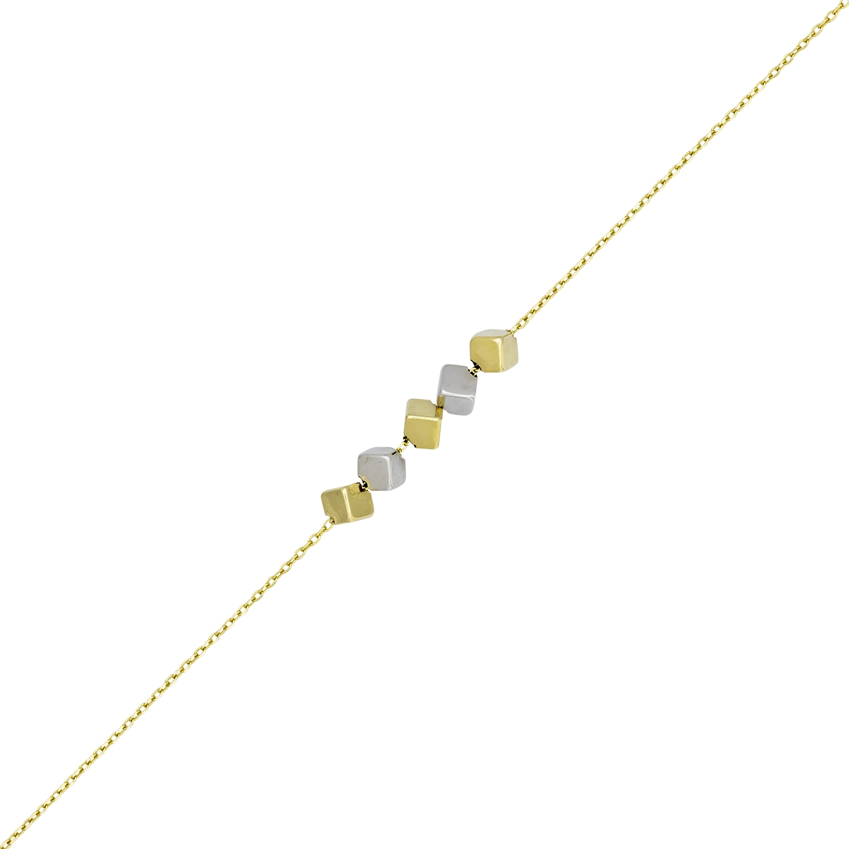 Pulsera en oro amarillo de 18 Kilates, 19 cm. de largo, 1 mm. de ancho
