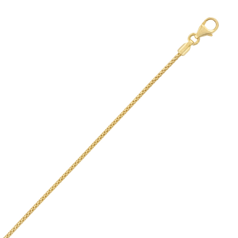 Pulsera en oro amarillo de 18 Kilates, 19 cm. de largo, 1 mm. de ancho