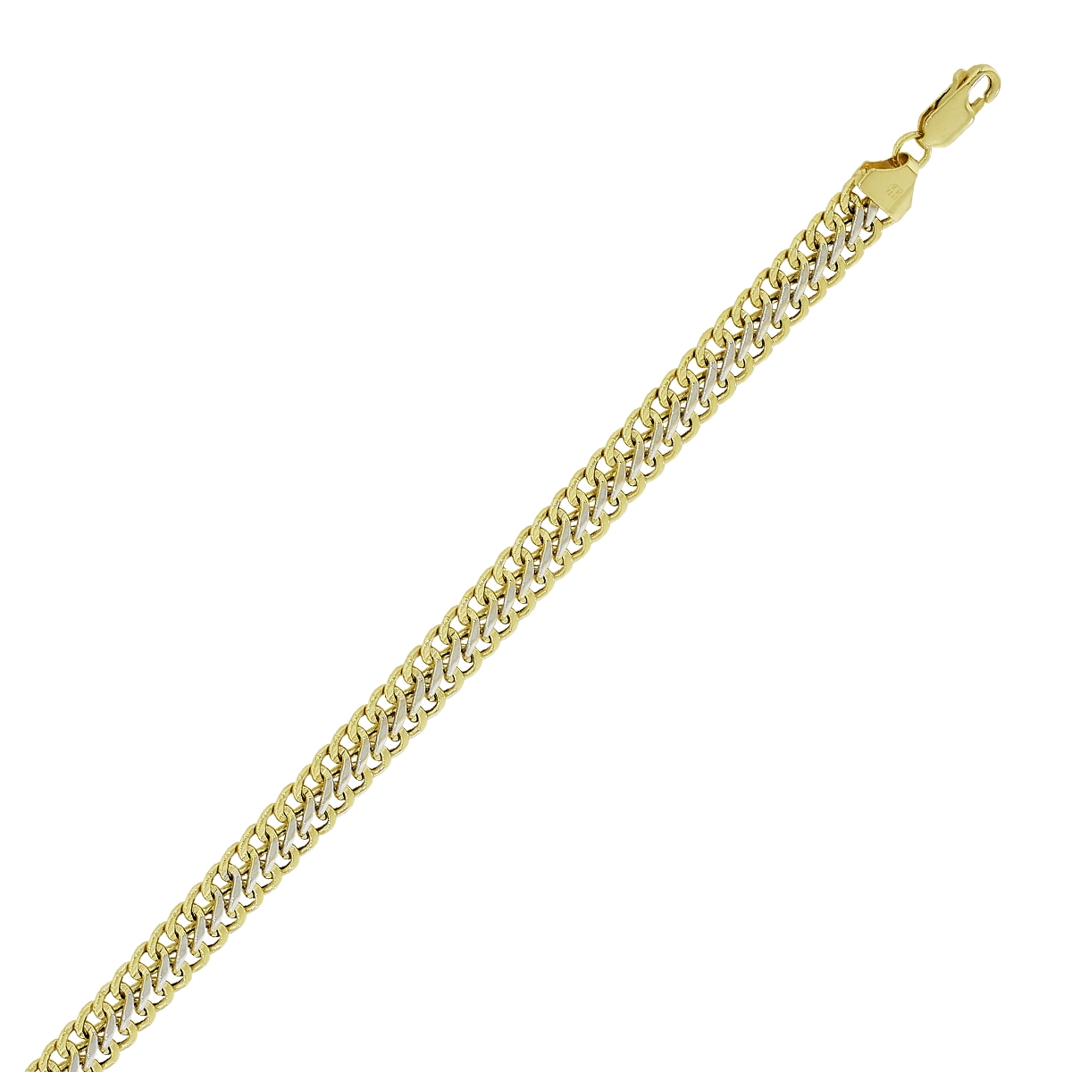 Pulsera en oro amarillo de 18 Kilates, 19 cm. de largo, 8 mm. de ancho