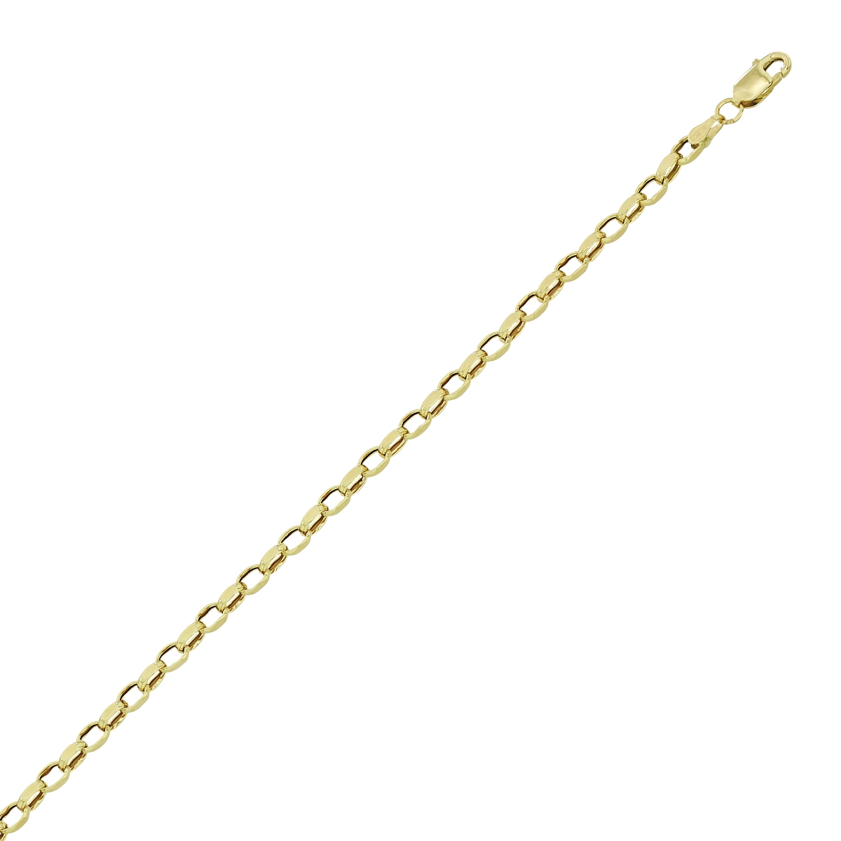 Pulsera en oro amarillo de 18 Kilates, 21 cm. de largo, 3 mm. de ancho