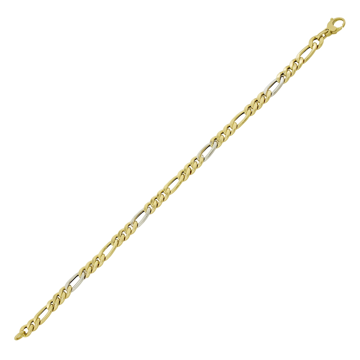 Pulsera en oro amarillo de 18 Kilates, 21 cm. de largo, 6 mm. de ancho