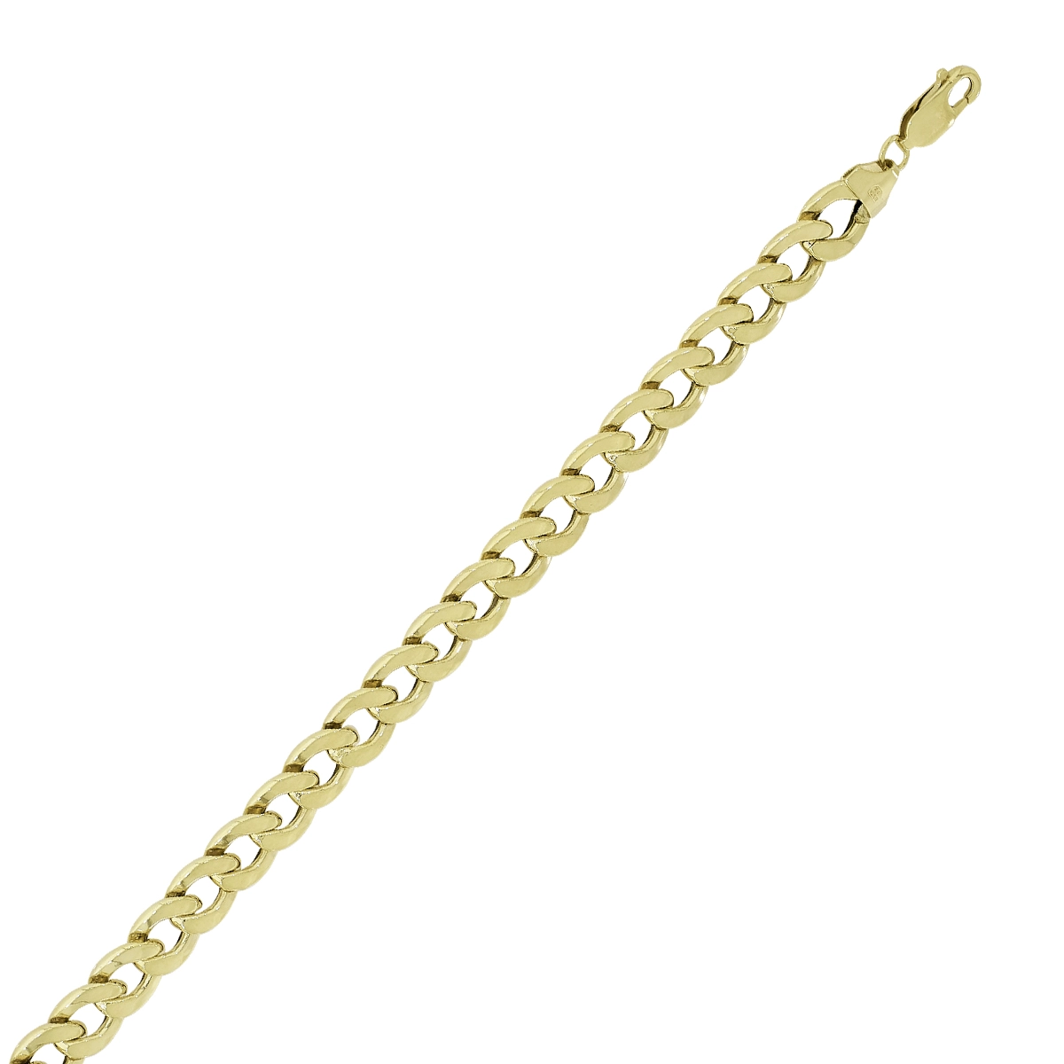 Pulsera en oro amarillo de 18 Kilates, 21 cm. de largo, 9 mm. de ancho