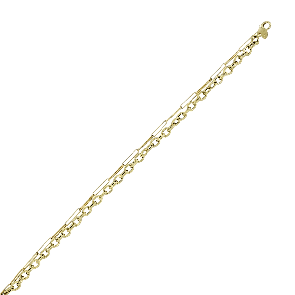 Pulsera en oro amarillo de 18 Kilates, 19 cm. de largo, 1.50 mm. de ancho