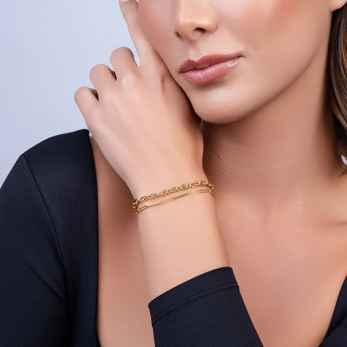 Pulsera en oro amarillo de 18 Kilates, 19 cm. de largo, 1.50 mm. de ancho