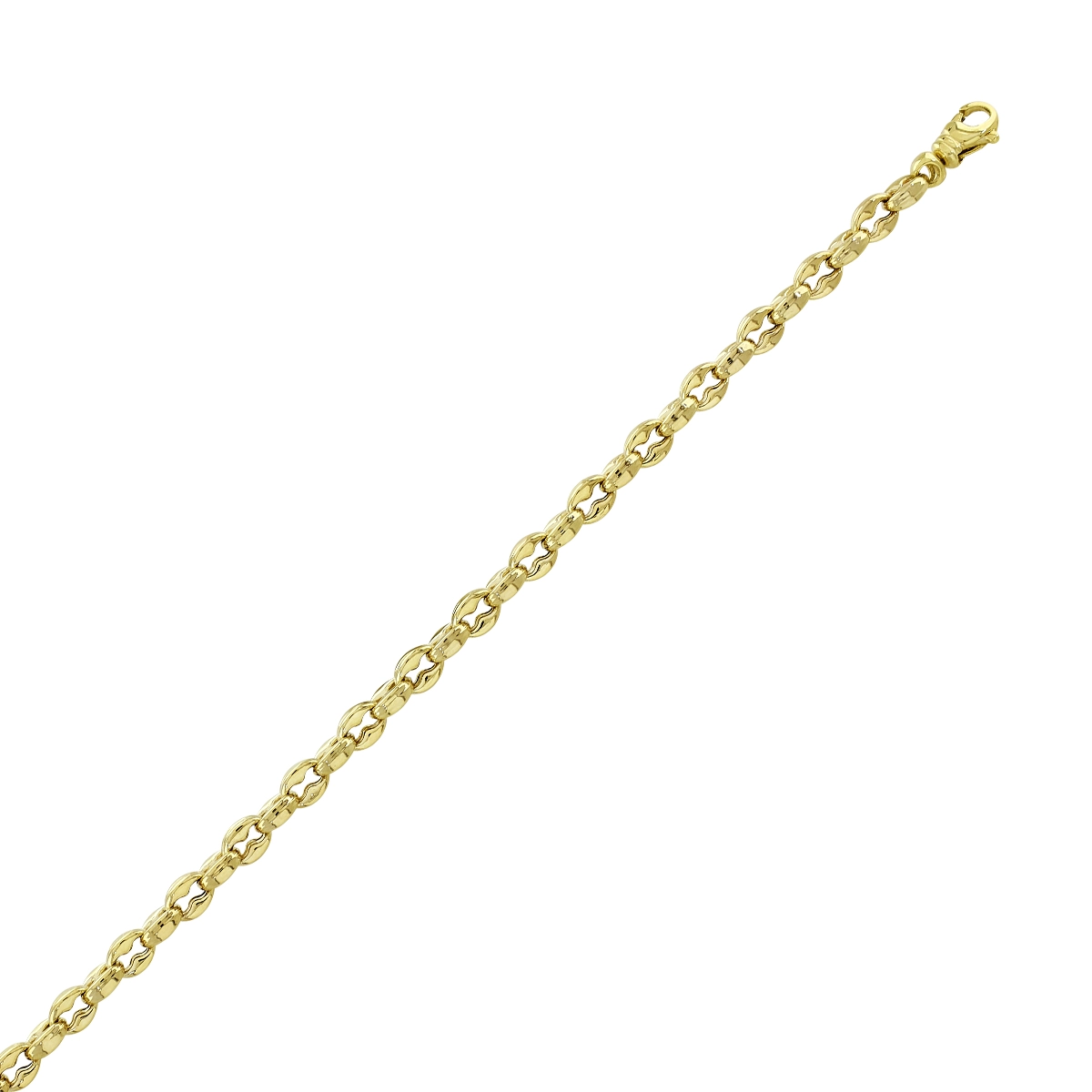 Pulsera en oro amarillo de 18 Kilates, 20 cm. de largo, 4.50 mm. de ancho