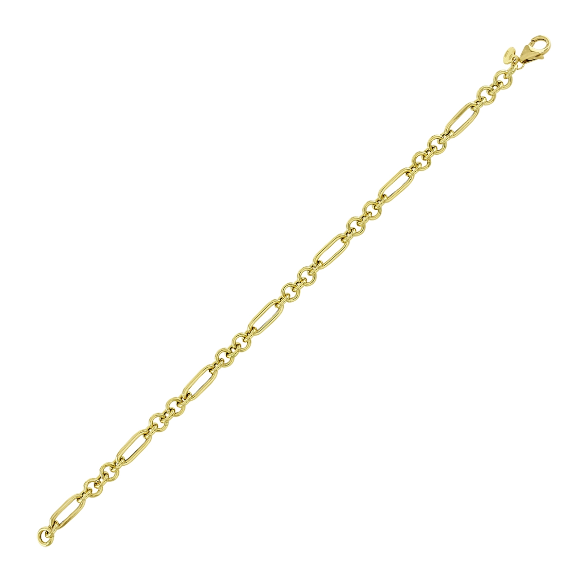 Pulsera en oro amarillo de 18 Kilates, 19 cm. de largo, 4.50 mm. de ancho