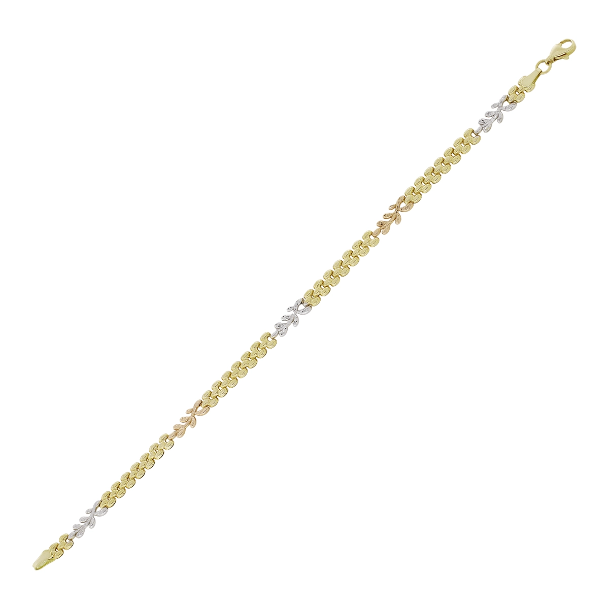 Pulsera en oro amarillo de 18 Kilates, 19 cm. de largo, 4.50 mm. de ancho