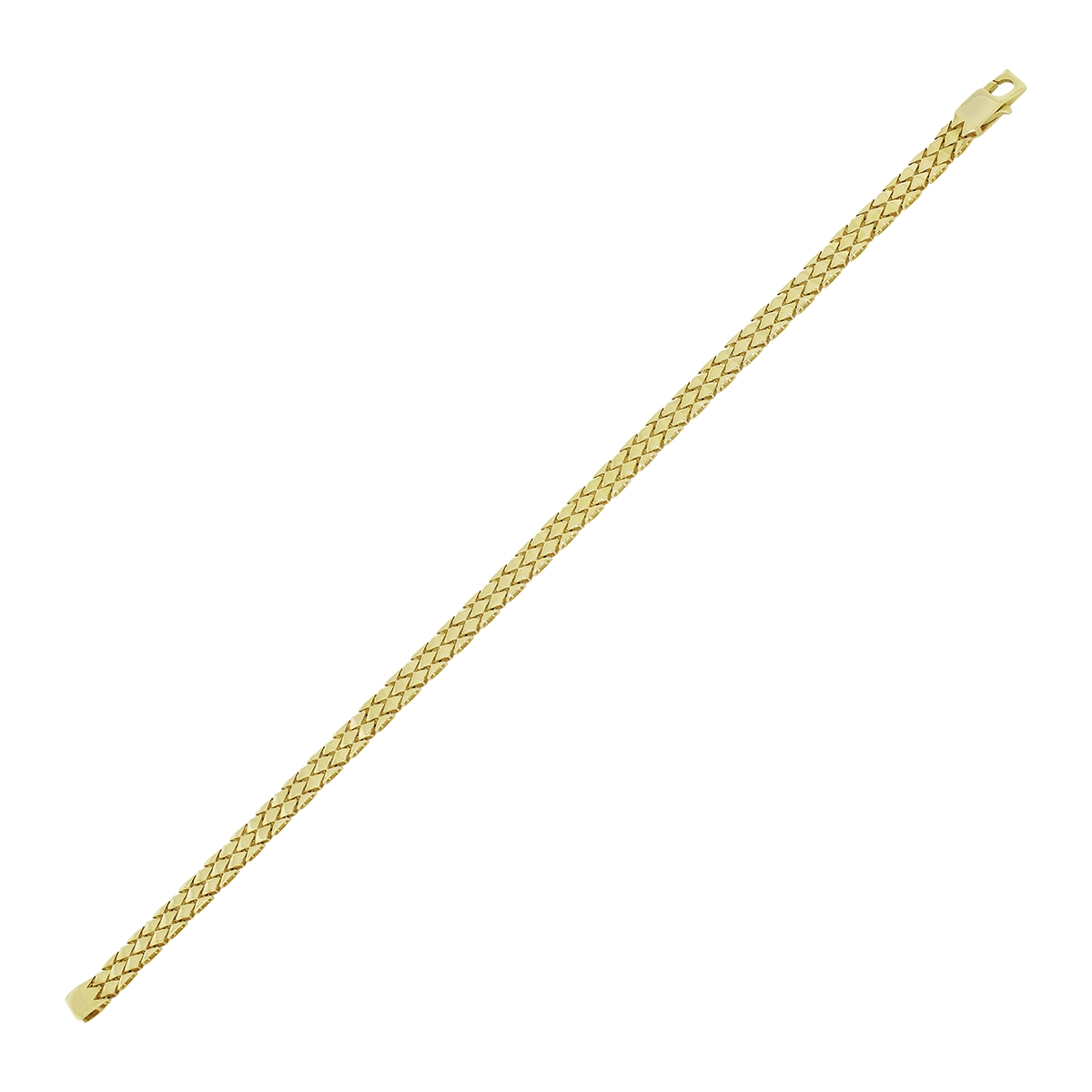 Pulsera en oro amarillo de 18 Kilates, 19 cm. de largo, 4.50 mm. de ancho