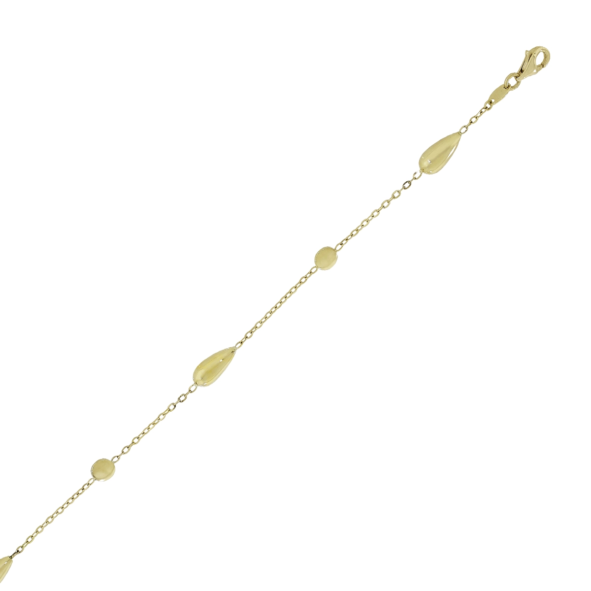 Pulsera en oro amarillo de 18 Kilates, 17 cm. de largo, 1.50 mm. de ancho