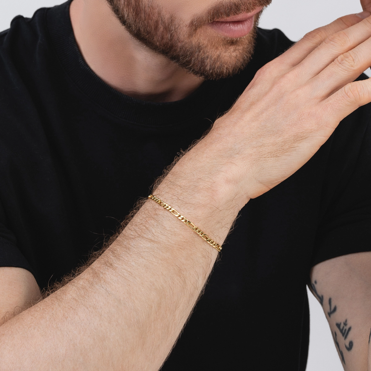 Pulsera en oro amarillo de 18 Kilates, 18 cm. de largo, 3.50 mm. de ancho