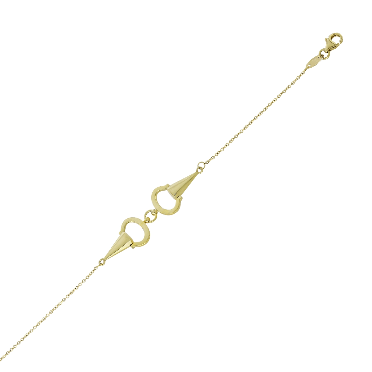 Pulsera en oro amarillo de 18 Kilates, 17 cm. de largo, 1 mm. de ancho