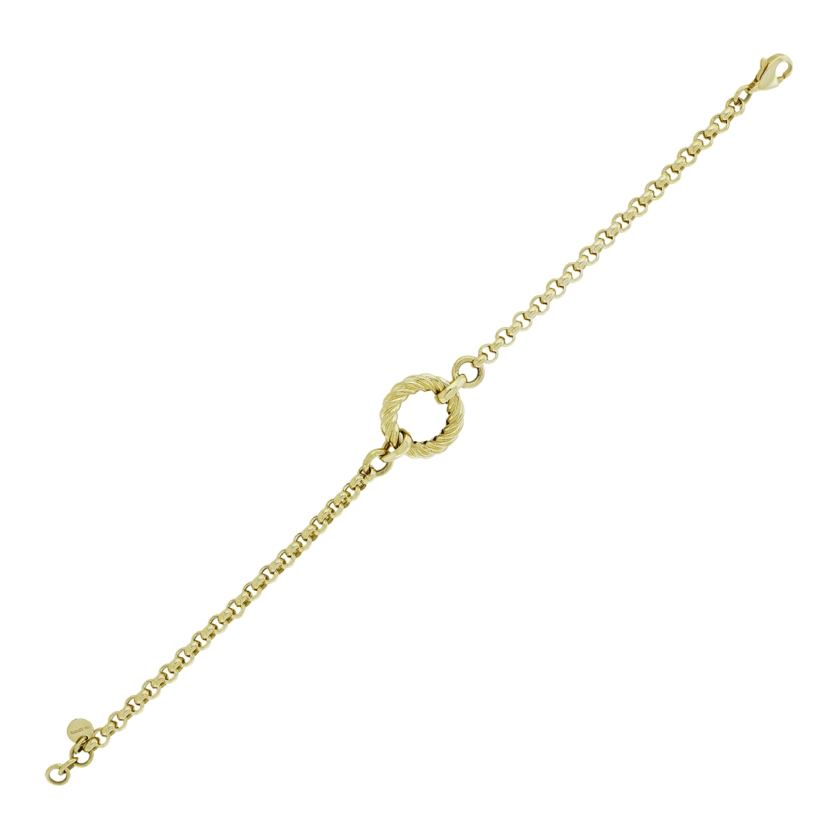 Pulsera en oro amarillo de 18 Kilates, 19 cm. de largo, 3.50 mm. de ancho