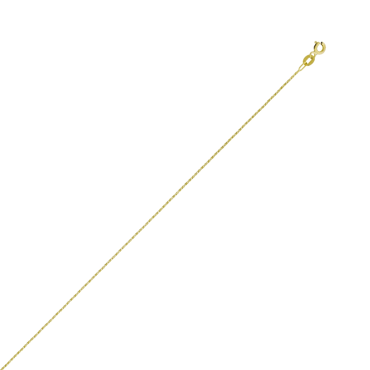 Pulsera en oro amarillo de 18 Kilates con visos diamantado, 19 cm. de largo, 1 mm. de ancho