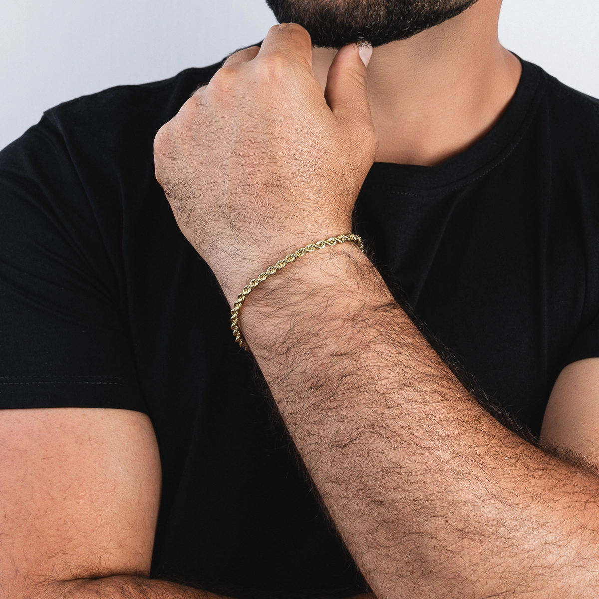 Pulsera en oro amarillo de 18 Kilates, 20 cm. de largo, 3.50 mm. de ancho