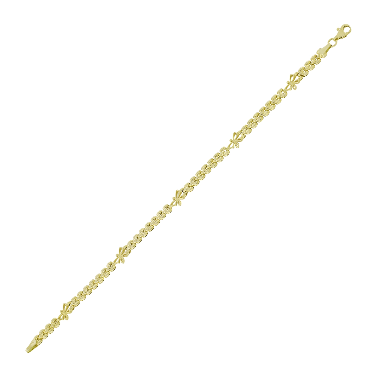 Pulsera en oro amarillo de 18 Kilates, 19 cm. de largo, 4 mm. de ancho