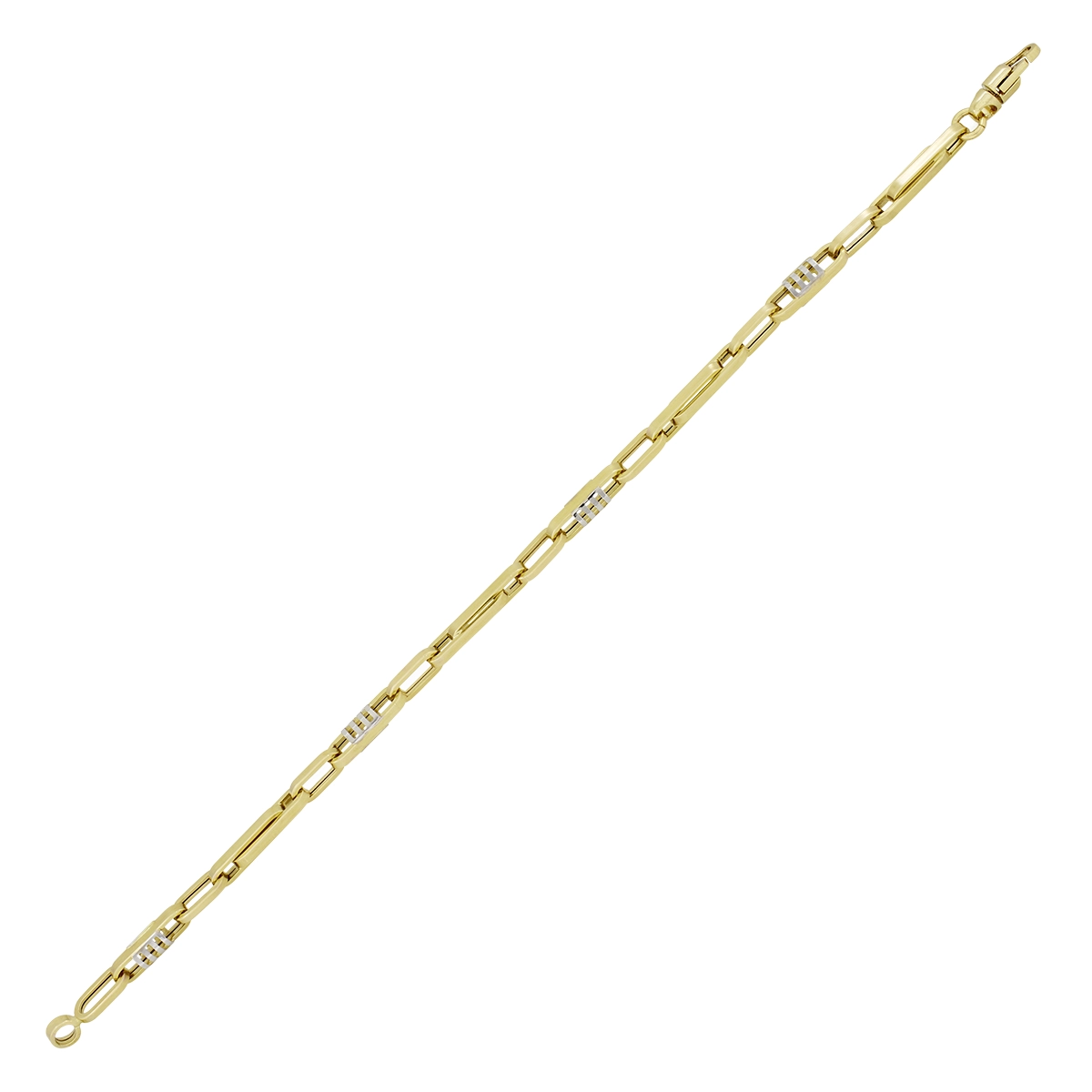 Pulsera en oro amarillo de 18 Kilates, 21 cm. de largo, 3.50 mm. de ancho