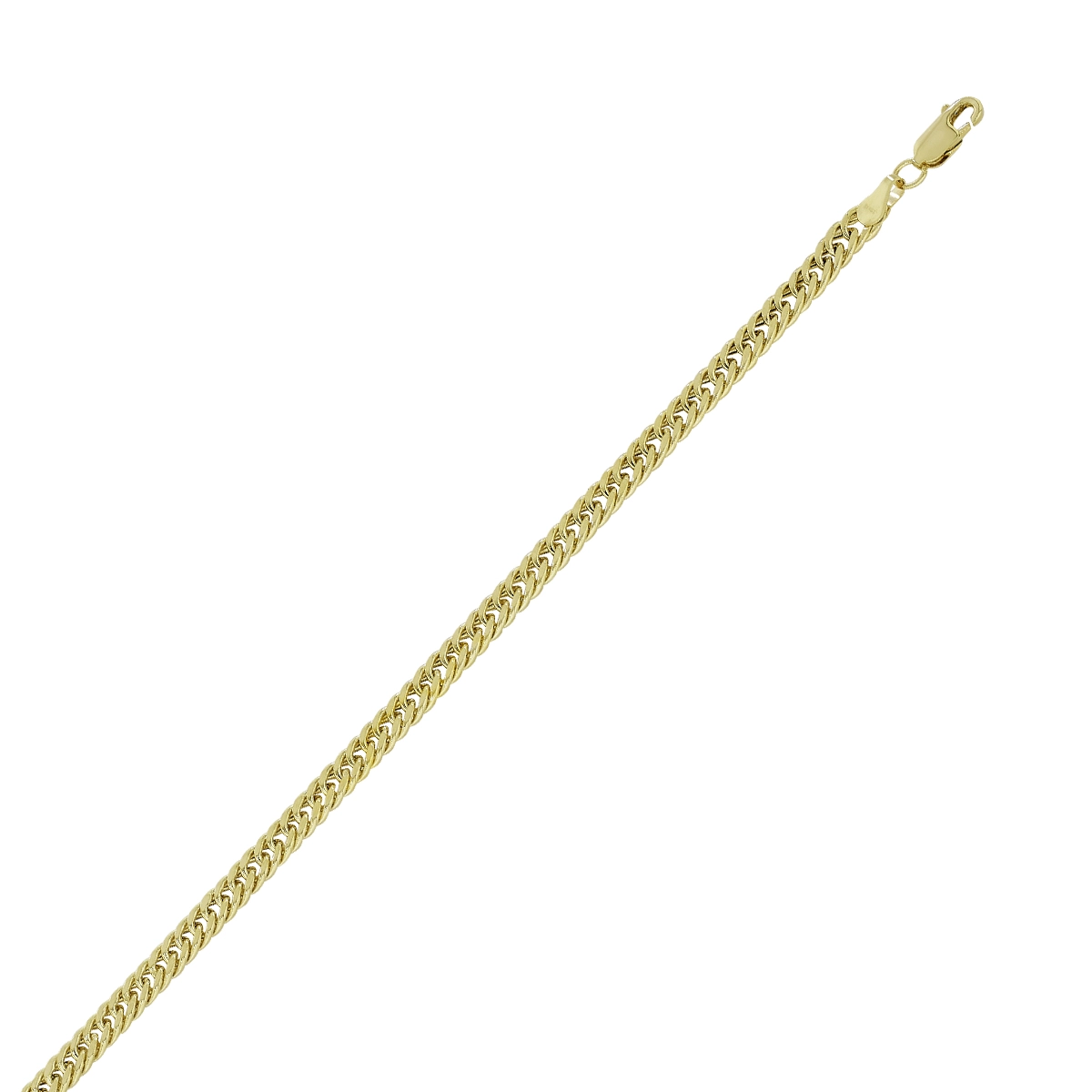 Pulsera en oro amarillo de 18 Kilates, 21 cm. de largo, 5 mm. de ancho