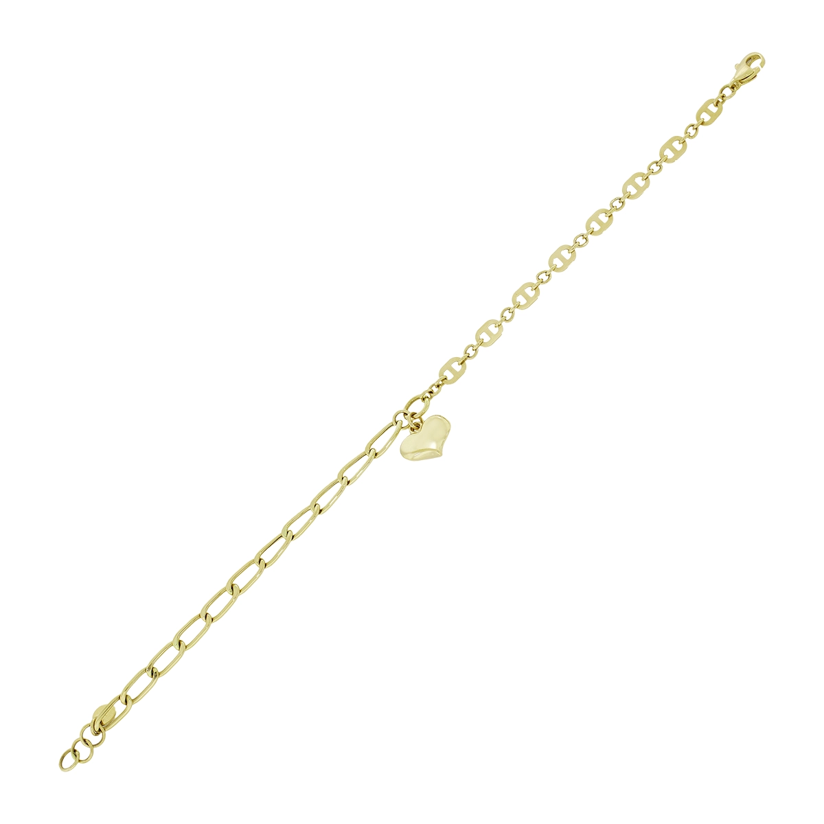 Pulsera en oro amarillo de 18 Kilates, 18 cm. de largo, 4 mm. de ancho