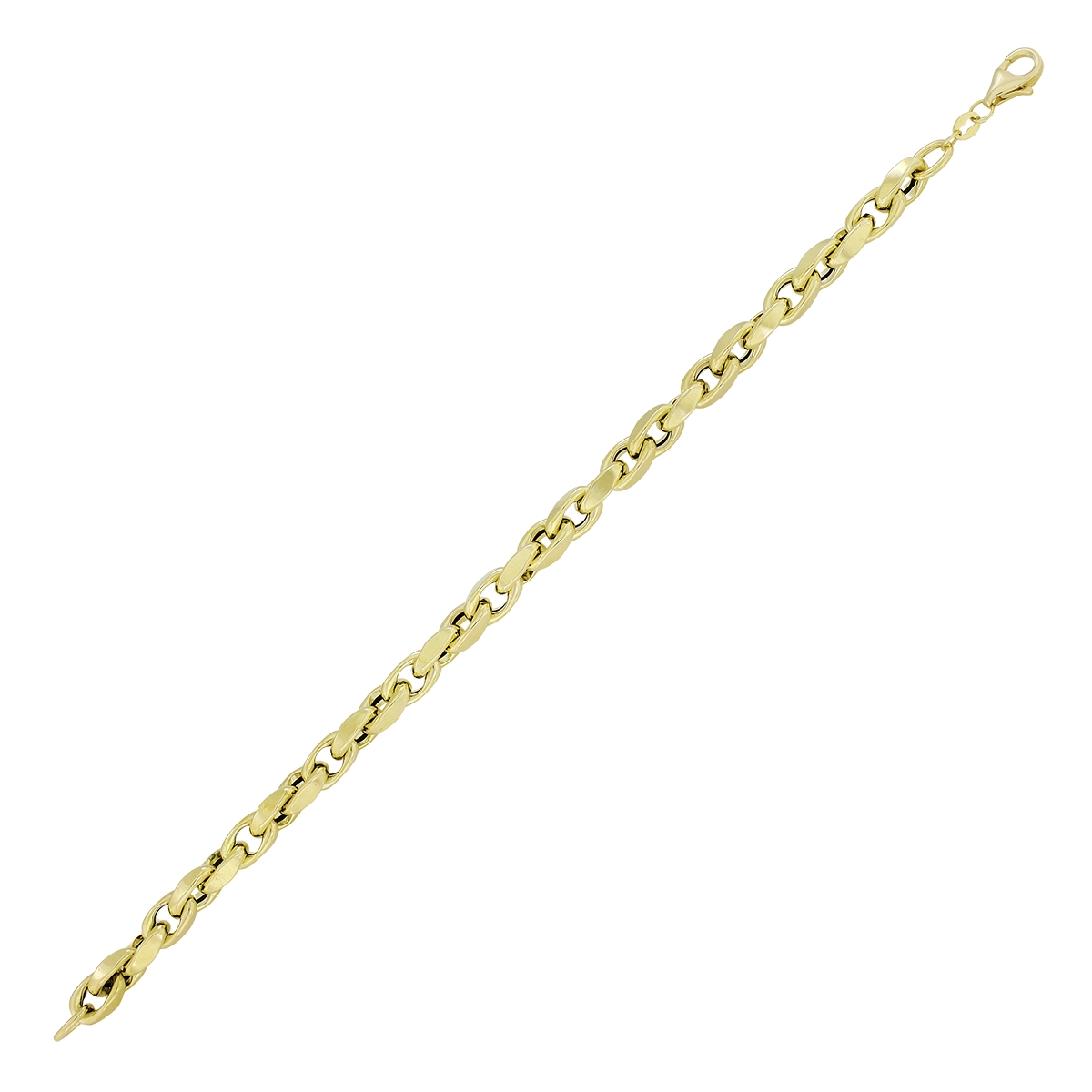 Pulsera en oro amarillo de 18 Kilates, 19 cm. de largo, 5.50 mm. de ancho