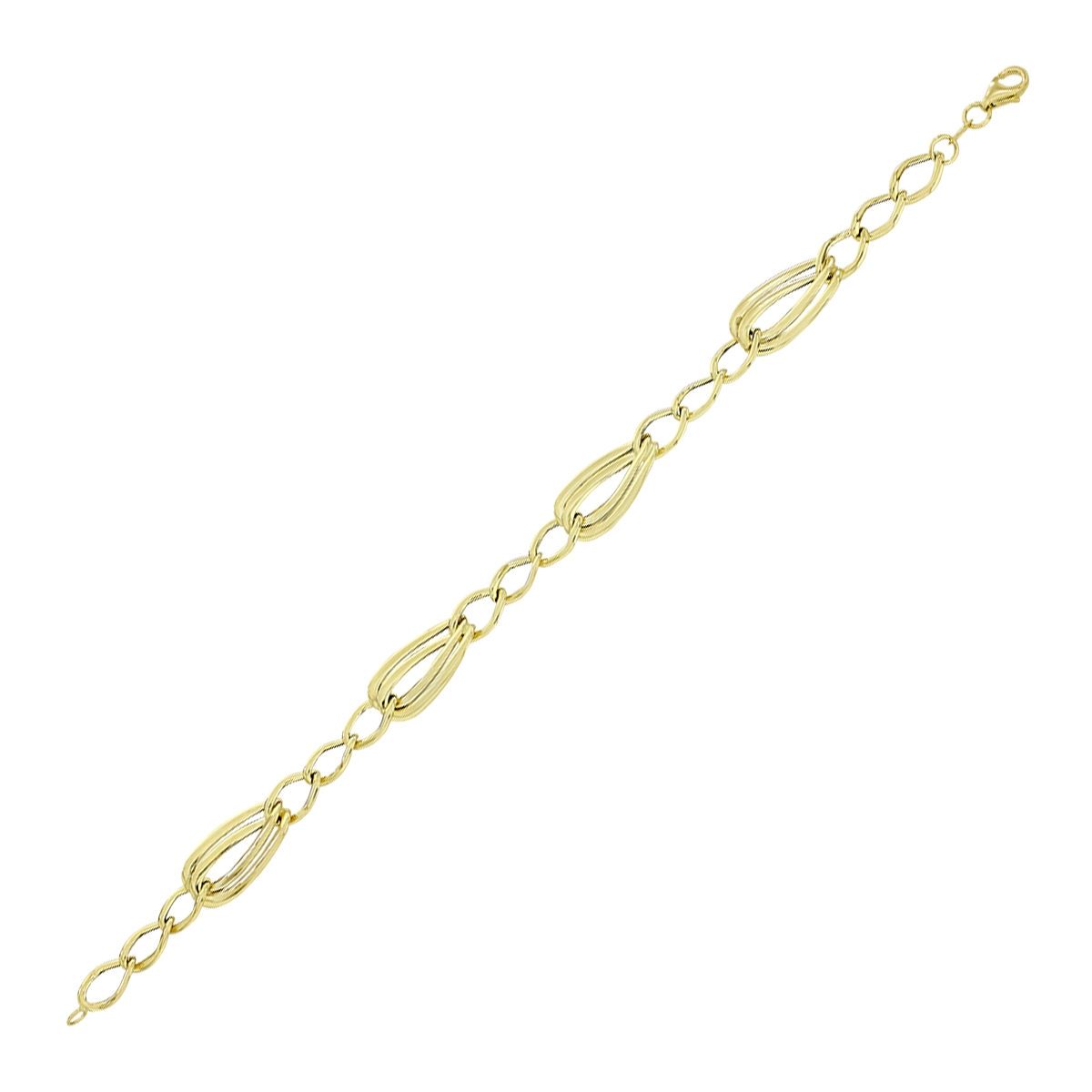 Pulsera en oro amarillo de 18 Kilates, 19 cm. de largo, 5.50 mm. de ancho