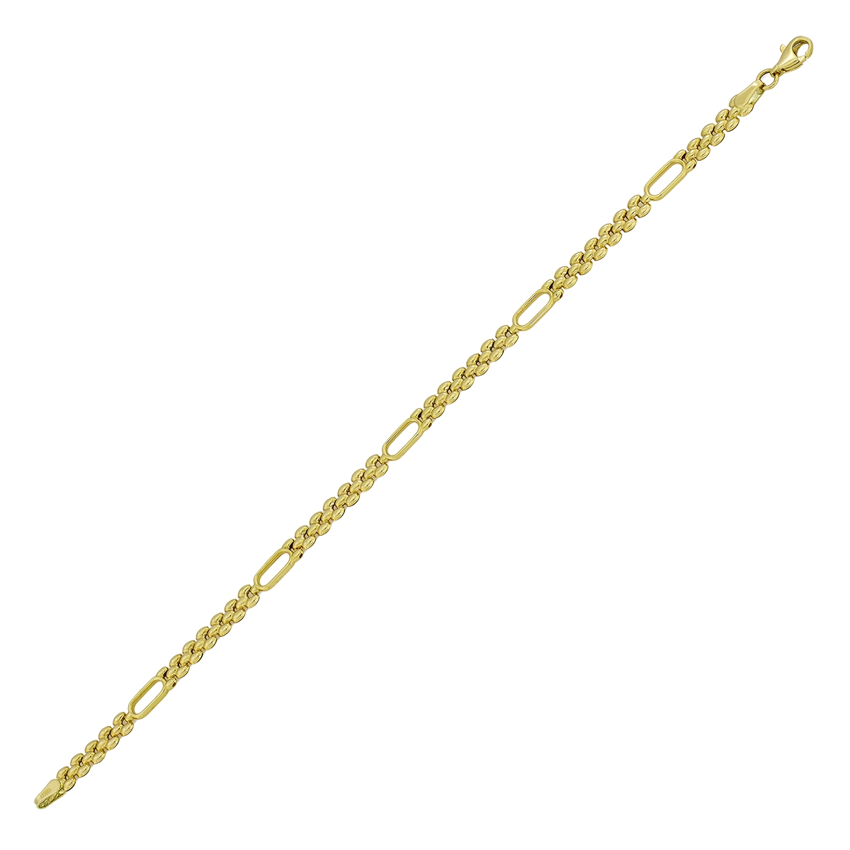 Pulsera en oro amarillo de 18 Kilates, 19 cm. de largo, 4 mm. de ancho