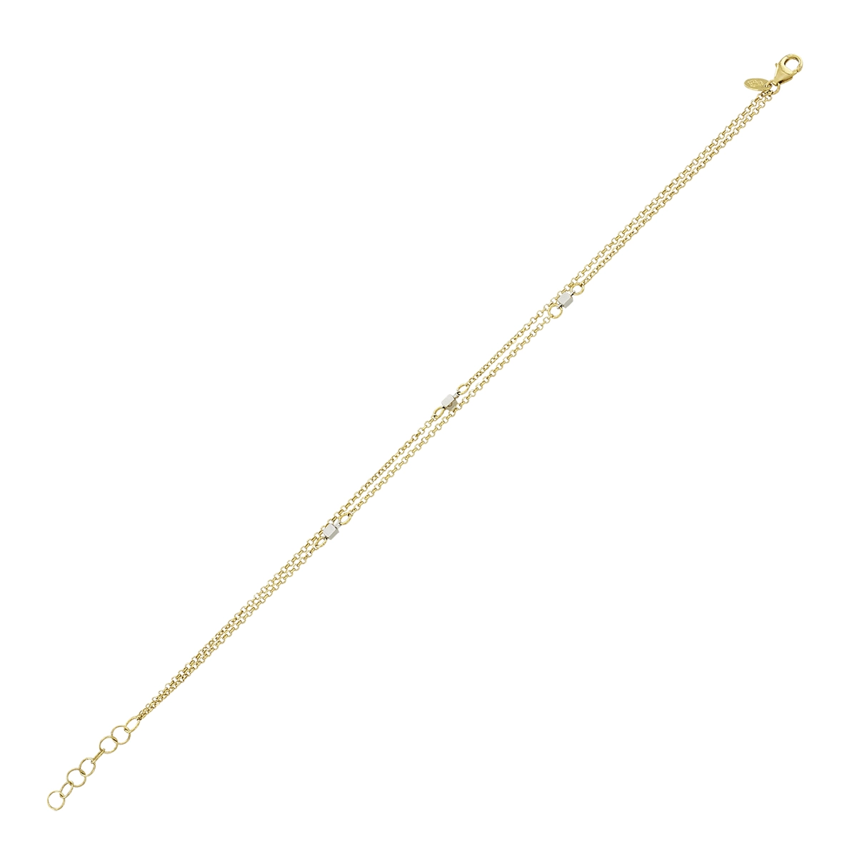 Pulsera en oro amarillo de 18 Kilates, 17 cm. de largo, 1 mm. de ancho