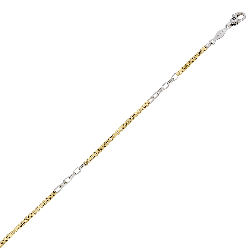 Pulsera en oro amarillo de 18 Kilates, 18 cm. de largo, 1.50 mm. de ancho