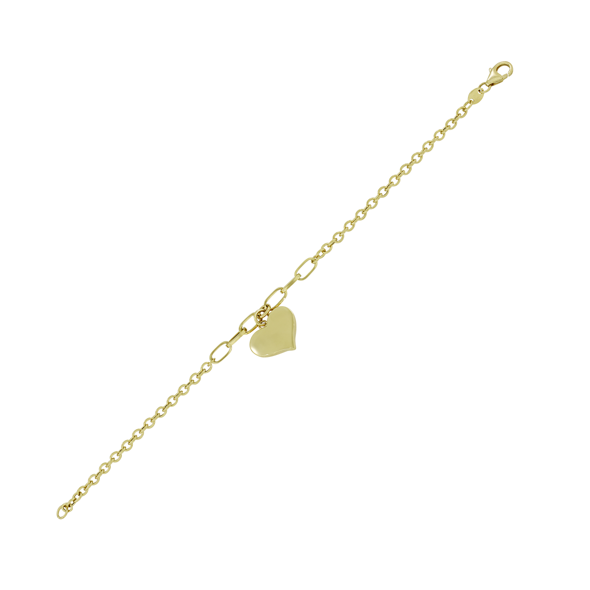 Pulsera en oro amarillo de 18 Kilates, 19 cm. de largo, 3 mm. de ancho