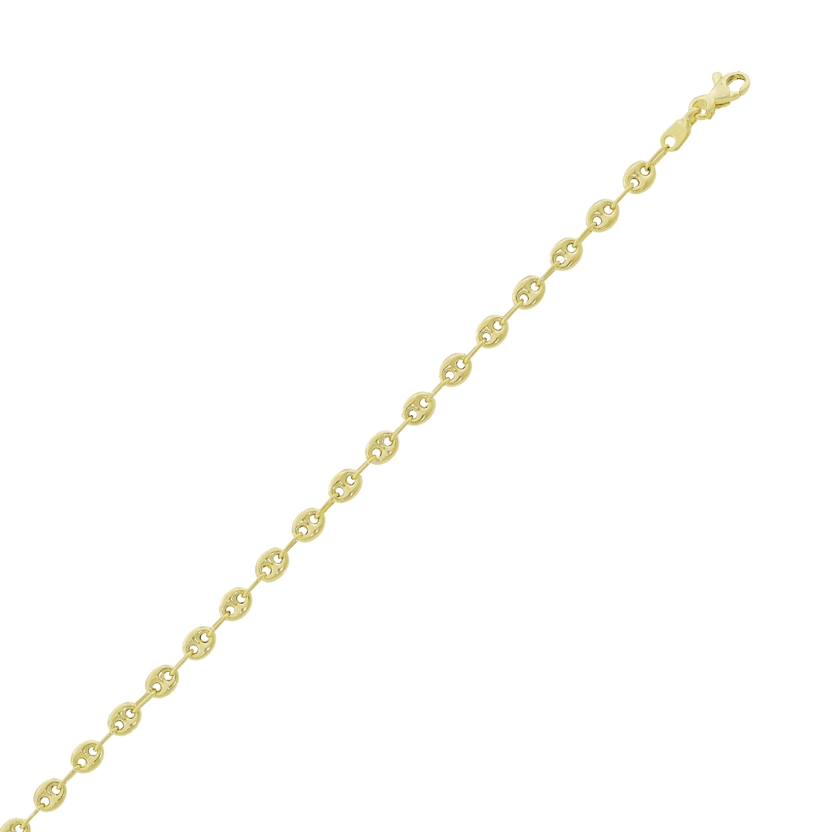 Pulsera en oro amarillo de 18 Kilates, 17 cm. de largo, 4 mm. de ancho