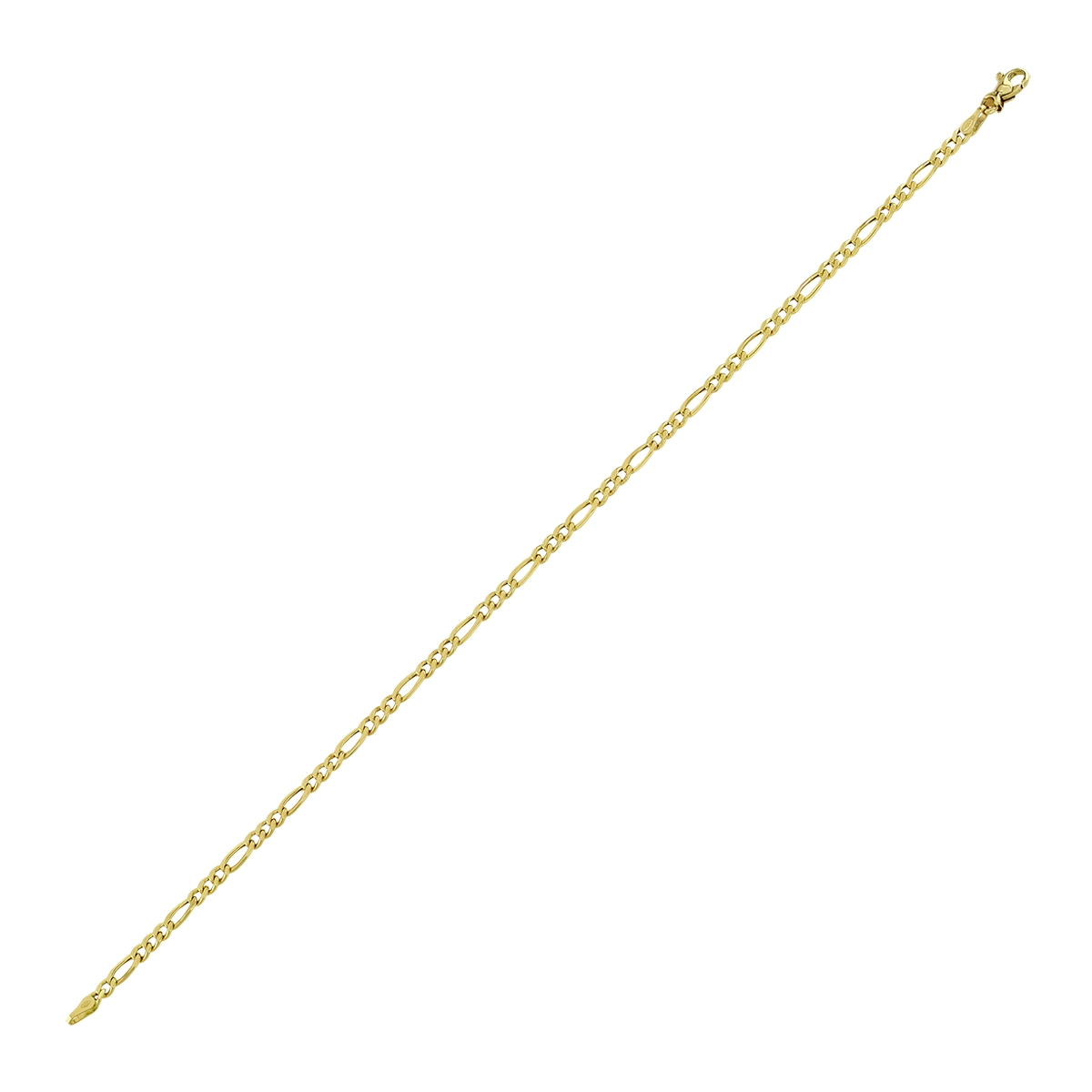 Pulsera en oro amarillo de 18 Kilates, 21 cm. de largo, 3 mm. de ancho