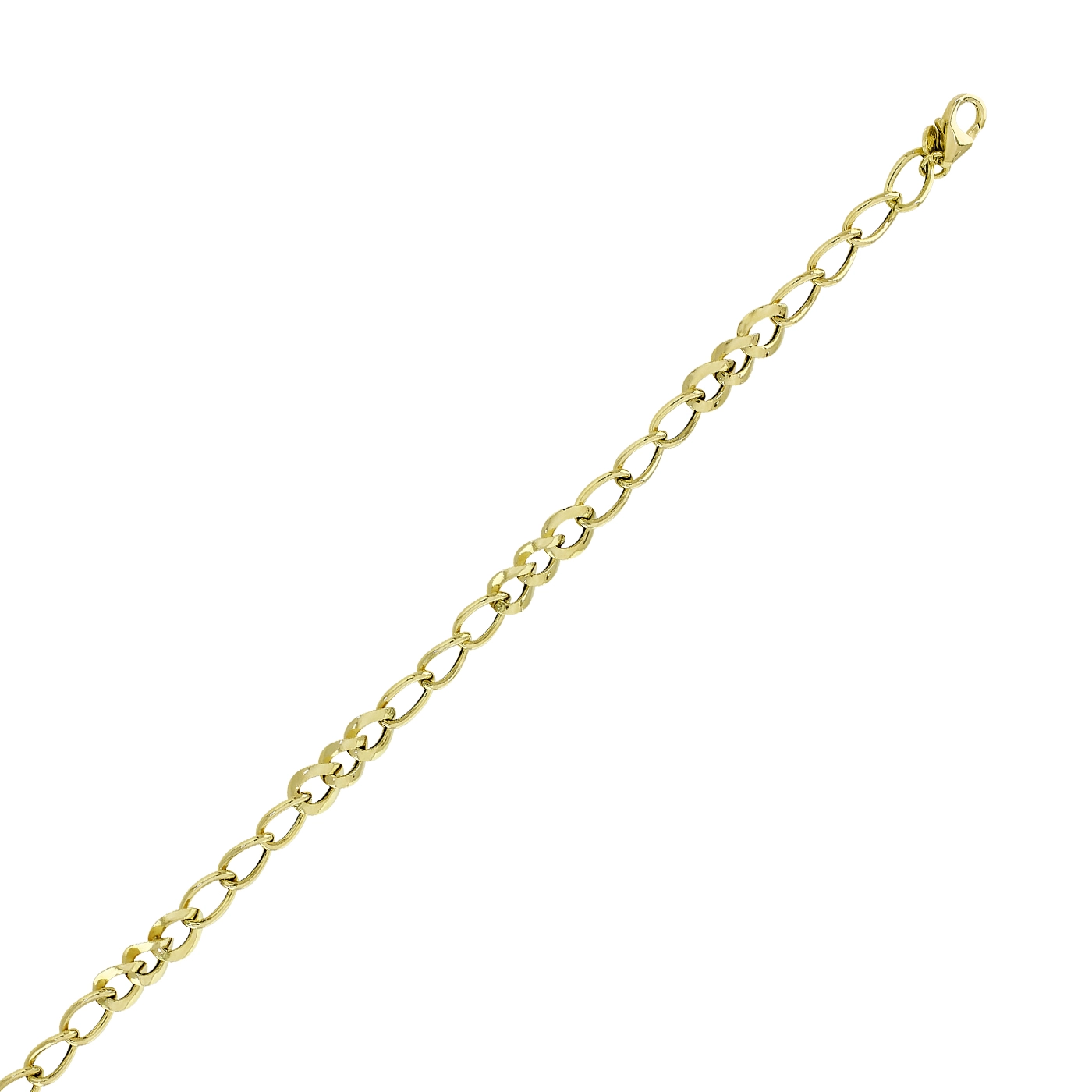 Pulsera en oro amarillo de 18 Kilates, 19 cm. de largo, 4.50 mm. de ancho
